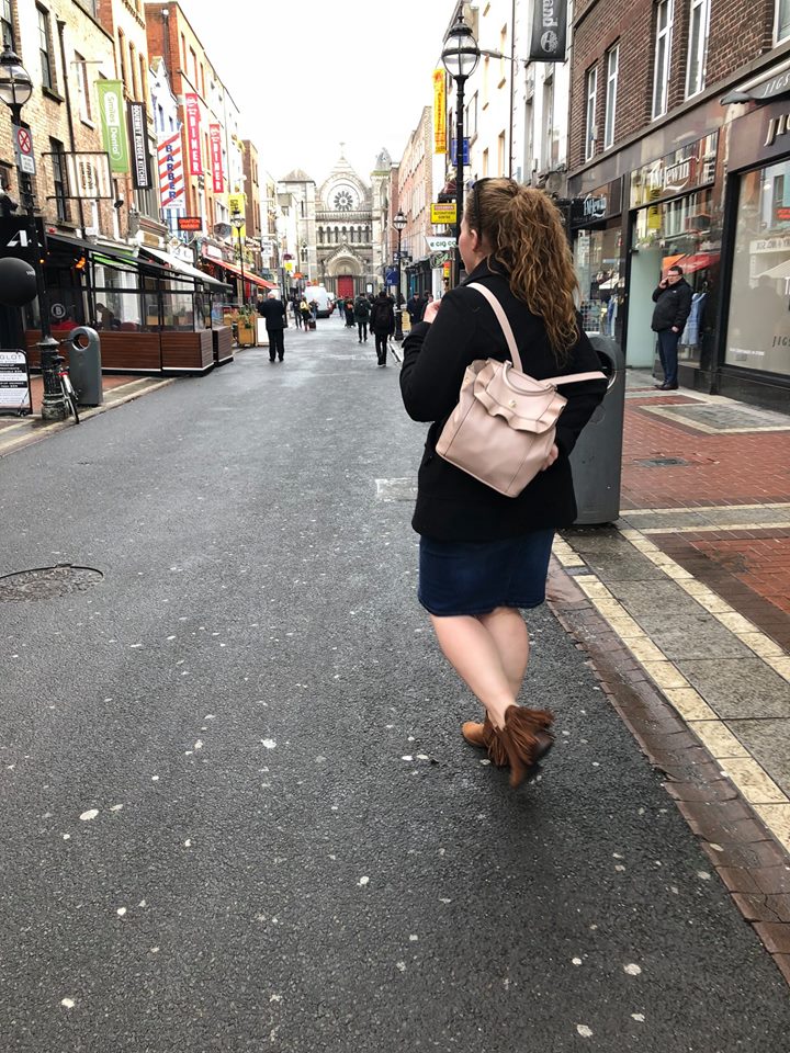 Angela on Grafton Street in Dublin, Ireland