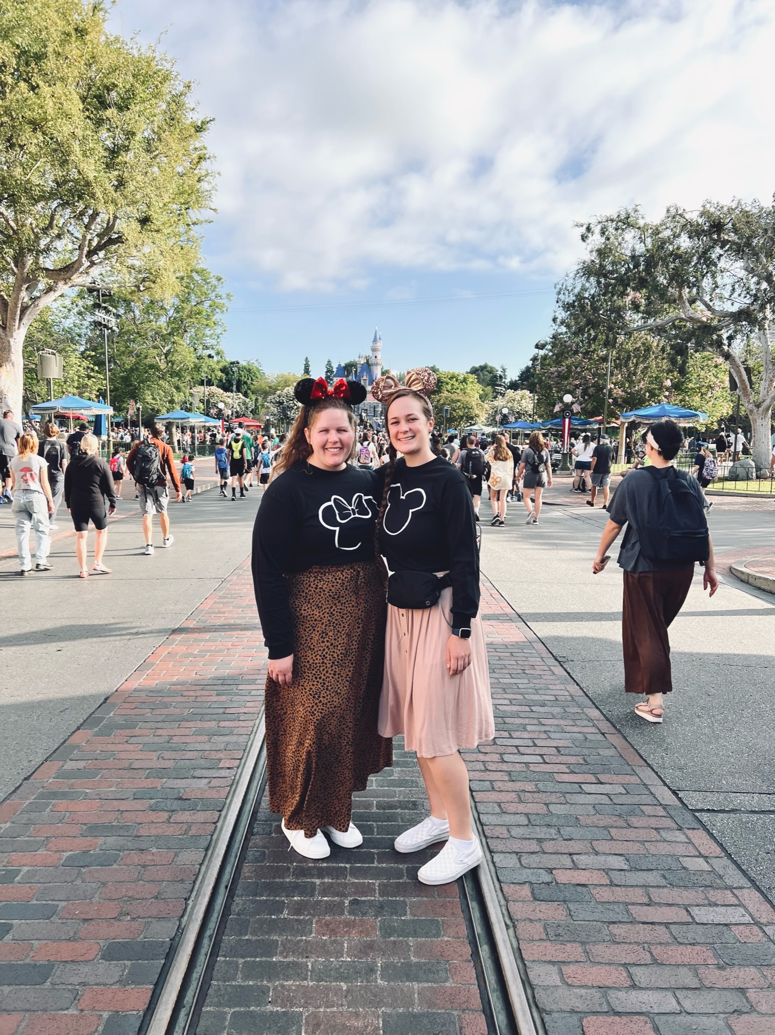 Minnie Mouse Shirt with Leopard Skirt Disneyland Outfit